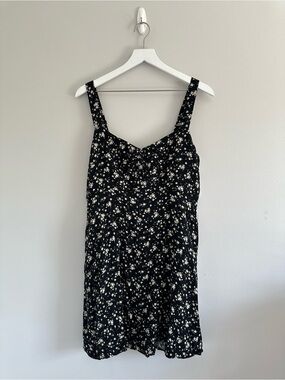 Old Navy Black Floral Dress Size L NWT